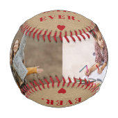 最高のパパの写真コラージュHappy Father's Day 野球ボール (正面)