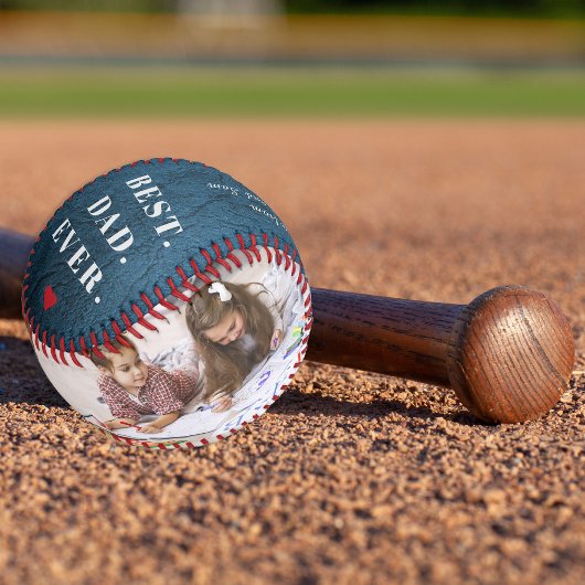 最高のパパの写真コラージュHappy Father's Day 野球ボール