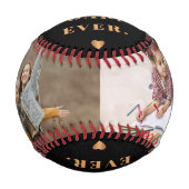 最高のパパの写真コラージュHappy Father's Day 野球ボール (正面)