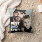最高のパパの写真ハートの父の日2写真 クッション (ブランケット)