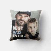最高のパパの写真ハートの父の日2写真 クッション (裏面)