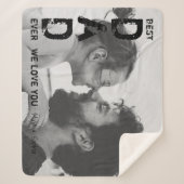 最高のパパの名前をカスタムする写真クール父の日 シェルパブランケット (正面)