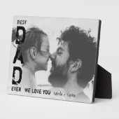 最高のパパの名前をカスタムする写真クール父の日 フォトプラーク (側面)