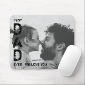 最高のパパの名前をカスタムする写真クール父の日 マウスパッド (マウス)