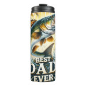 最高のパパの実行：魚釣りアクションのスプラッシュ タンブラー (正面)