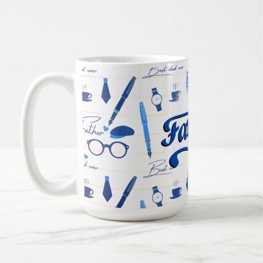 最高のパパの日 コーヒーマグカップ (左)