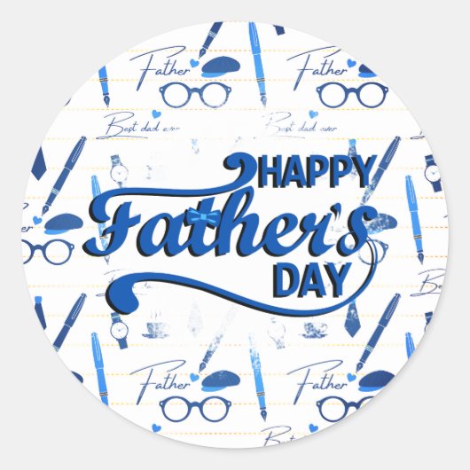 最高のパパの日 ラウンドシール (正面)