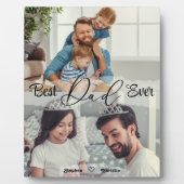 最高のパパの日 – 2フォトコラージュhappy father's day フォトプラーク (正面)