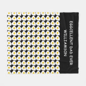 最高のパパの父おもしろいの日の贈り物 フリースブランケット (正面(横))