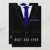 最高のパパの父のデイカード名パーソナライズされた (正面/裏面)