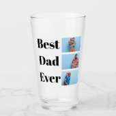 最高のパパの父の日のギフト写真コラージュ タンブラーグラス (正面)