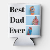 最高のパパの父の日のギフト写真コラージュ 缶クーラー (正面)