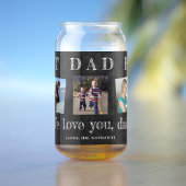 最高のパパの父の日の写真のコラージュカスタム ガラス缶