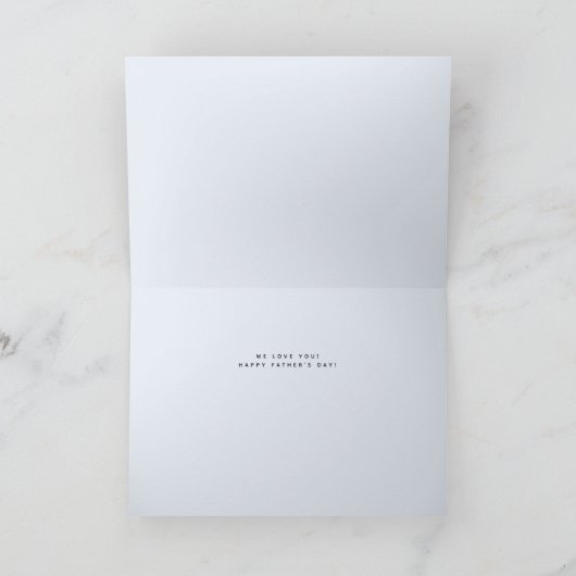 最高のパパの父の日の写真カード カード (内部)