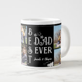 最高のパパの父の日の写真コラージュ ジャンボコーヒーマグカップ (正面右)