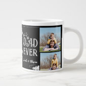 最高のパパの父の日の写真コラージュ ジャンボコーヒーマグカップ (右)