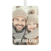 最高のパパの父の日の写真 カーエアーフレッシュナー (裏面)