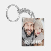 最高のパパの父の日の写真 キーホルダー (正面左)