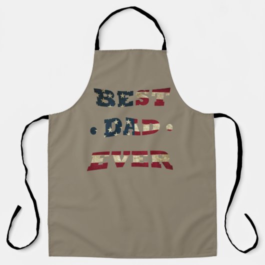 最高のパパの父の日の贈り物 エプロン (正面)