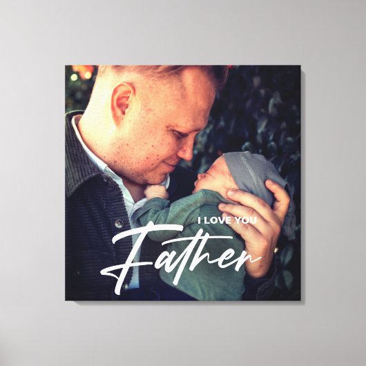 最高のパパの父の日の贈り物 |写真ありがとう キャンバスプリント (正面)
