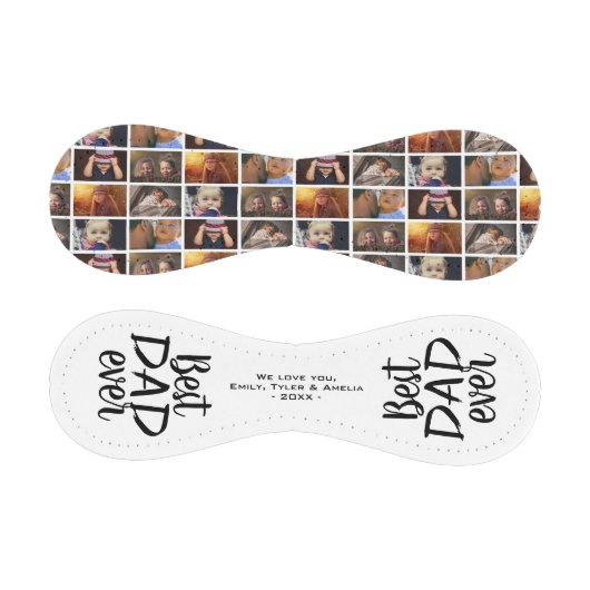 最高のパパの父の日カスタム6写真コラージュ 野球ボール (パネル)