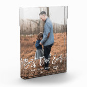 最高のパパの父の日パーソナライズされた  フォトブロック (左)