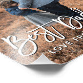 最高のパパの父の日パーソナライズされた フォトプリント            (角)