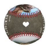 最高のパパの父の日2の写真の素朴 野球ボール (裏面)