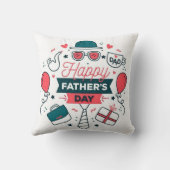 "最高のパパの装飾用クッション クッション (裏面)