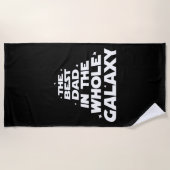 最高のパパの銀河系の日 ビーチタオル (正面)