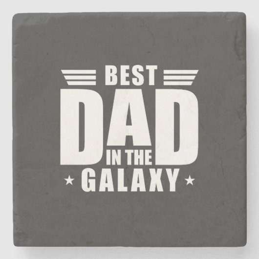 最高のパパの銀河系 – 父の日，誕生日 ストーンコースター (正面)