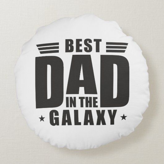 最高のパパの銀河系 – 父の日,誕生日 ラウンドクッション (裏面)