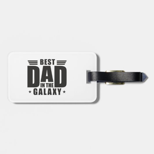 最高のパパの銀河系 – 父の日，誕生日 ラゲッジタグ (裏面横)