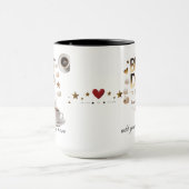 最高のパパの開催 – 金ゴールドと感謝 マグカップ (中央)