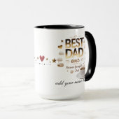 最高のパパの開催 – 金ゴールドと感謝 マグカップ (正面右)