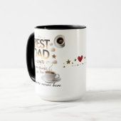 最高のパパの開催 – 金ゴールドと感謝 マグカップ (正面左)