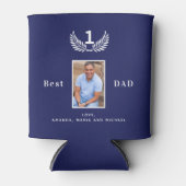 最高のパパの青い名カスタム前 缶クーラー (正面)