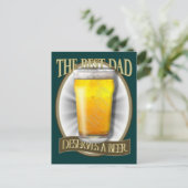 最高のパパはビールに値する ポストカード (スタンド正面)
