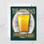 最高のパパはビールに値する ポストカード (正面/裏面)