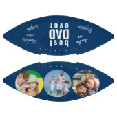 最高のパパはフォトブルーに署名パーソナライズされた アメリカンフットボール (パネル)