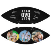 最高のパパはブラックに署名パーソナライズされた アメリカンフットボール (パネル)