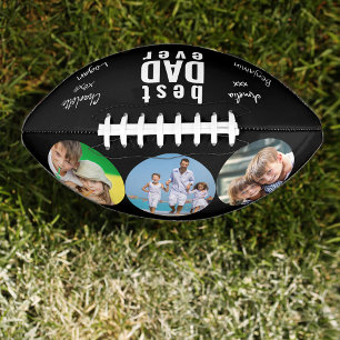最高のパパはブラックに署名パーソナライズされた アメリカンフットボール