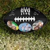 最高のパパはブラックに署名パーソナライズされた アメリカンフットボール
