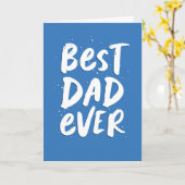最高のパパはモダントレンディーブルー父の日 カード (黄色い花)