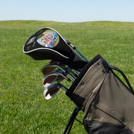 最高のパパは今までに署名された写真黒 ゴルフヘッドカバー (インサイチュ)