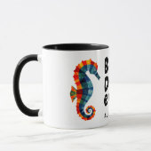 最高のパパは今までカラフルも可愛いシーホース父の日 マグカップ (左)
