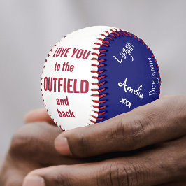 最高のパパは今までフォトブルー白赤野球に署名 野球ボール