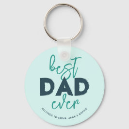 最高のパパは今まで子供の名前に属するPapaのためのギフト キーホルダー