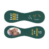 最高のパパは今まで署名されたフォトグリーンホワイト金ゴールド 野球ボール (パネル)