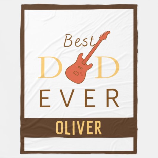 最高のパパは今まクールで可愛いモダントレンディー父の日 フリースブランケット (正面)